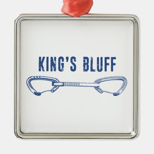 King's Bluff Tennessee Rock Climbing Quickdraw Ornament Aus Metall (Vorne)
