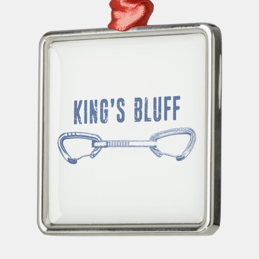 King's Bluff Tennessee Rock Climbing Quickdraw Ornament Aus Metall (Links)