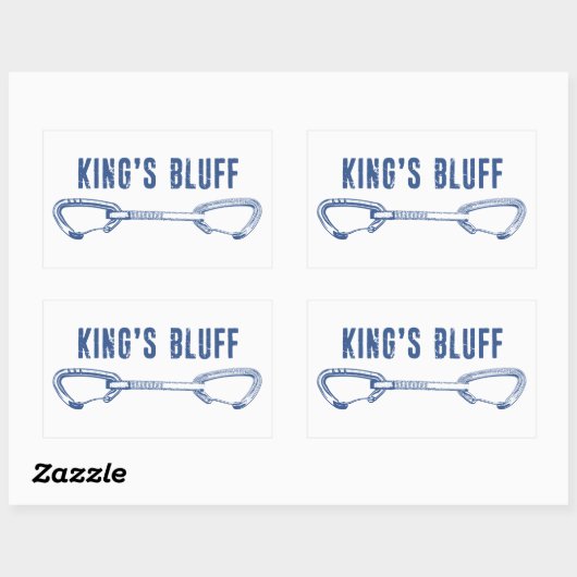 King's Bluff Tennessee Rock Climbing Quickdraw Rechteckiger Aufkleber (Blatt)