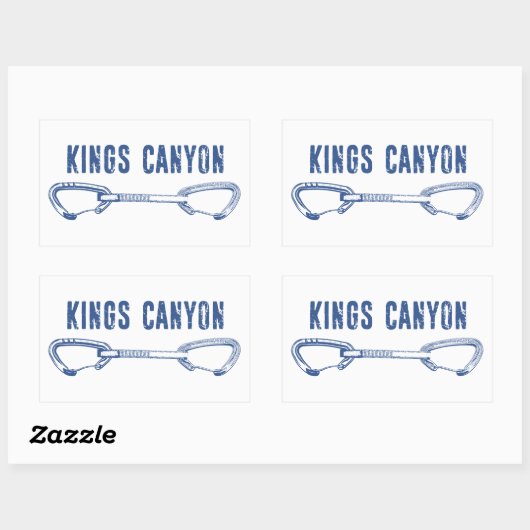 Kings Canyon Climbing Quickdraw Rechteckiger Aufkleber (Blatt)