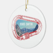 Kings Canyon Klettersteig Carabiner Keramik Ornament (Links)
