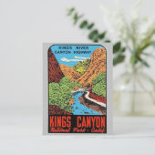 Kings Canyon National Park Ca. Vintage Reisen Postkarte (Stehend Vorderseite)
