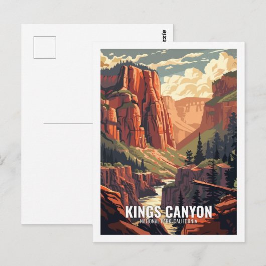 Kings Canyon National Park California USA Postkarte (Vorne/Hinten)
