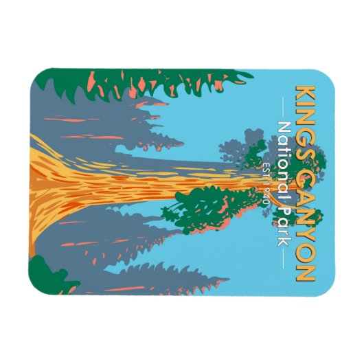 Kings Canyon National Park General Grant Tree Magnet (Horizontal)