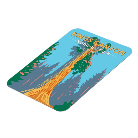 Kings Canyon National Park General Grant Tree Magnet (Linke Seite)