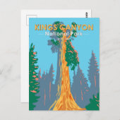 Kings Canyon National Park General Grant Tree Postkarte (Vorne/Hinten)