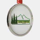 Kings Canyon National Park Green Stripes Ornament Aus Metall (Rechts)