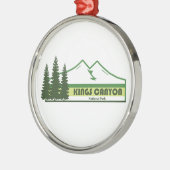 Kings Canyon National Park Green Stripes Ornament Aus Metall (Links)
