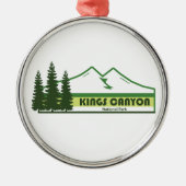 Kings Canyon National Park Green Stripes Ornament Aus Metall (Vorne)