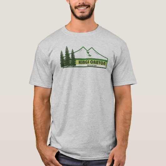 Kings Canyon National Park Green Stripes T-Shirt (Vorderseite)