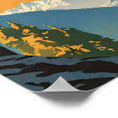 Kings Canyon National Park Illustrationsretro Poster (Ecke)