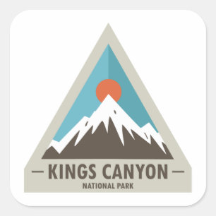 Kings Canyon National Park Quadratischer Aufkleber