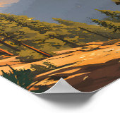 Kings Canyon National Park Travel Poster (Ecke)