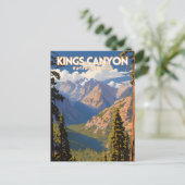 Kings Canyon National Park Travel Poster Postkarte (Stehend Vorderseite)