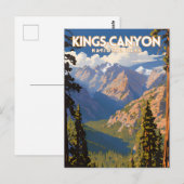 Kings Canyon National Park Travel Poster Postkarte (Vorne/Hinten)