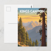 Kings Canyon National Park Travel Postkarte (Vorne/Hinten)