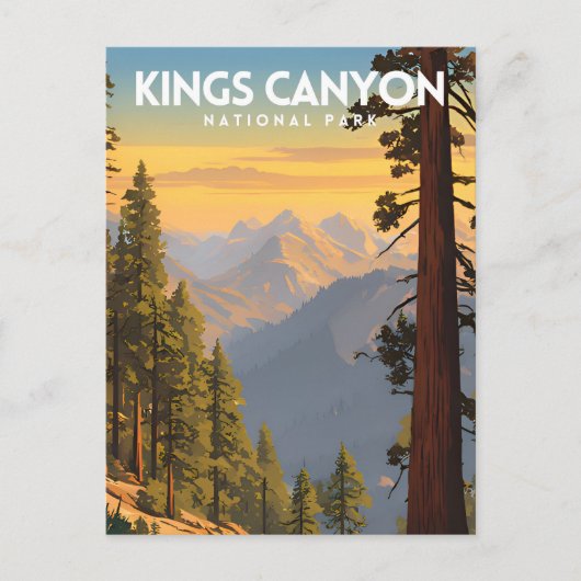 Kings Canyon National Park Travel Postkarte (Vorderseite)