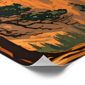 Kings Canyon National Park Vintage Travel Poster (Ecke)