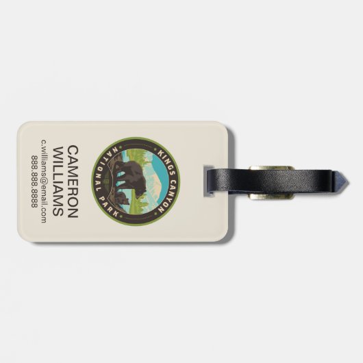 Kings Canyon National Parks Gepäckanhänger (Rückseite horizontal)