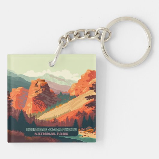Kings Canyon Nationalpark California Schlüsselanhänger (Rückseite)