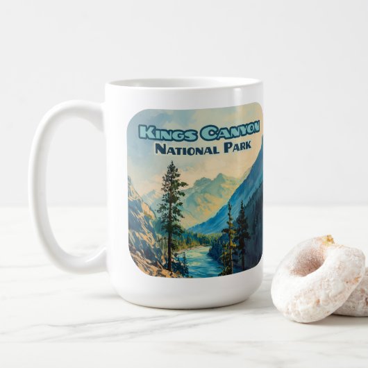 Kings Canyon Nationalpark California Vintag Kaffeetasse (Mit Donut)