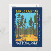 Kings Canyon Nationalpark General Grant Trail Postkarte (Vorne/Hinten)