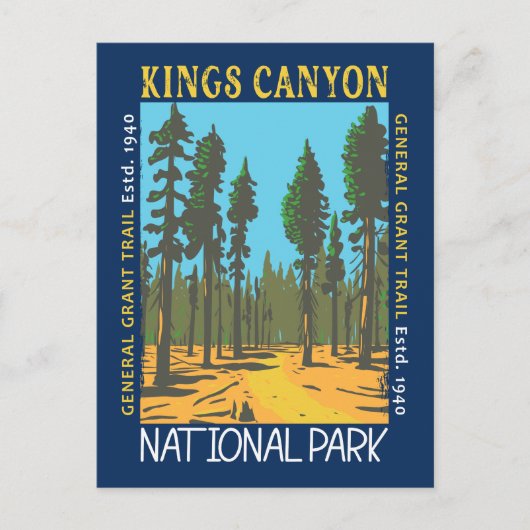 Kings Canyon Nationalpark General Grant Trail Postkarte (Vorderseite)