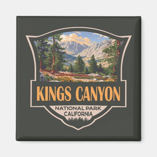 Kings Canyon Nationalpark Illustration Kunst, Dich Magnet (Vorne)