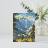 Kings Canyon Nationalpark Illustration Kunst, Dich Postkarte (Stehend Vorderseite)