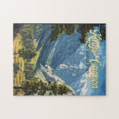 Kings Canyon Nationalpark Illustration Kunst, Dich Puzzle (Horizontal)