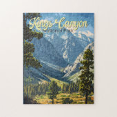 Kings Canyon Nationalpark Illustration Kunst, Dich Puzzle (Vertikal)