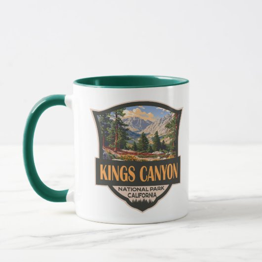 Kings Canyon Nationalpark Illustration Kunst, Dich Tasse (Links)