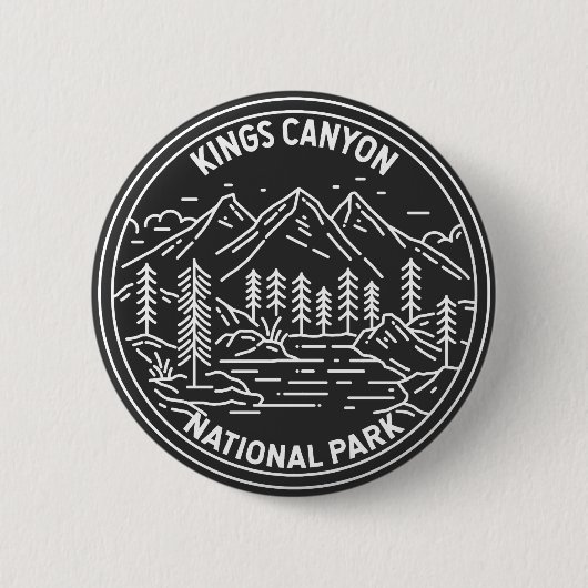 Kings Canyon Nationalpark Monoline Button (Vorderseite)