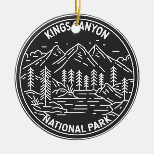 Kings Canyon Nationalpark Monoline Keramik Ornament (Vorne)
