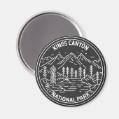 Kings Canyon Nationalpark Monoline Magnet (Vorderseite/Rückseite)