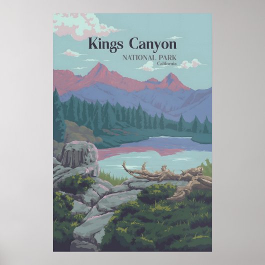 Kings Canyon Nationalpark Reiseplakat Poster (Vorne)