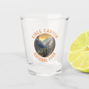 Kings Canyon Nationalpark Retro Distressed Circle Schnapsglas