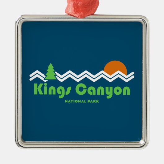 Kings Canyon Nationalpark Retro Ornament Aus Metall (Vorne)