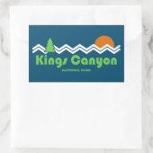 Kings Canyon Nationalpark Retro Rechteckiger Aufkleber (Tasche)