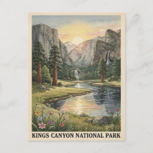 Kings-Canyon-Nationalpark Sierra Nevada Postkarte