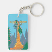 Kings Canyon Nationalpark Vintag doppelseitig Schlüsselanhänger (Rückseite)