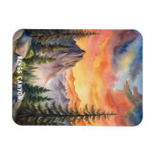 Kings Canyon Nationalpark Watercolor Malerei Magnet (Horizontal)
