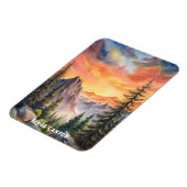 Kings Canyon Nationalpark Watercolor Malerei Magnet (Linke Seite)