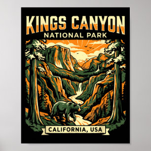 Kings Canyon Vintage Nationalpark-Abenteuer Poster
