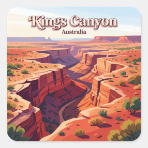 Kings Canyon Watarrka Australien Quadratischer Aufkleber