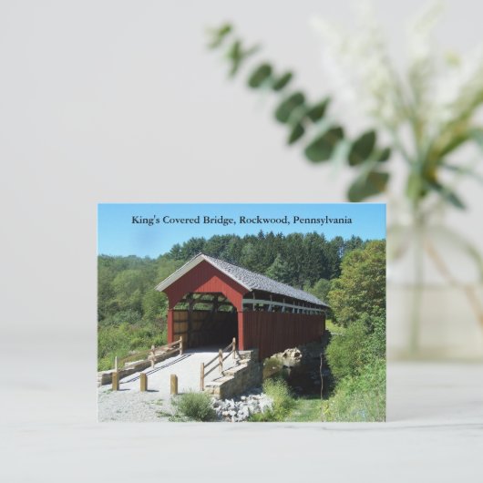 King's Covered Bridge Postkarten (Stehend Vorderseite)
