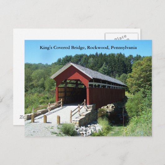 King's Covered Bridge Postkarten (Vorne/Hinten)