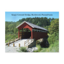 King's Covered Bridge Postkarten