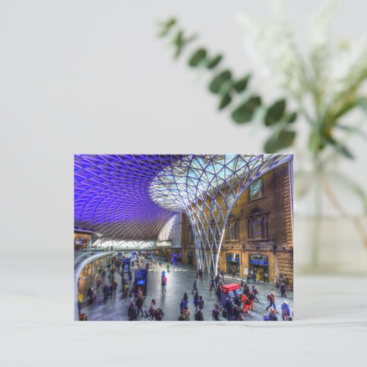 Kings Cross Bahnhof London Postkarte (Stehend Vorderseite)