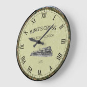  ~ “Kings Cross” ~ London ~ England ~  Große Wanduhr (Winkel)